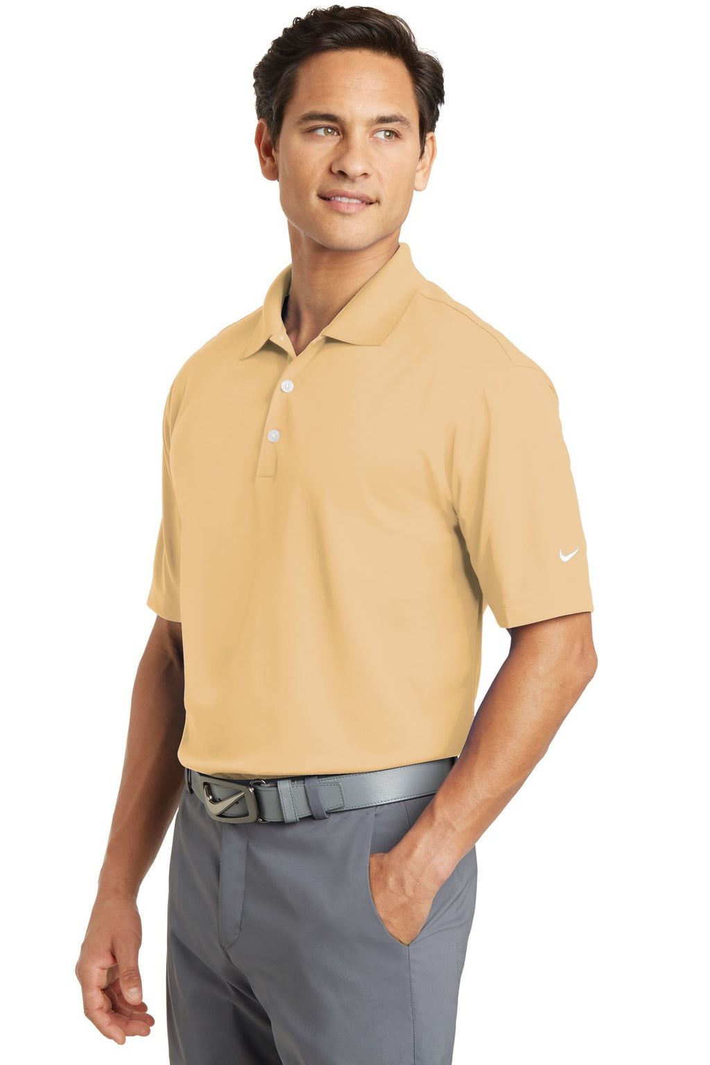 DISCONTINUED Nike Dri-FIT Micro Pique Polo. 363807 - Pale Vanilla - three_q