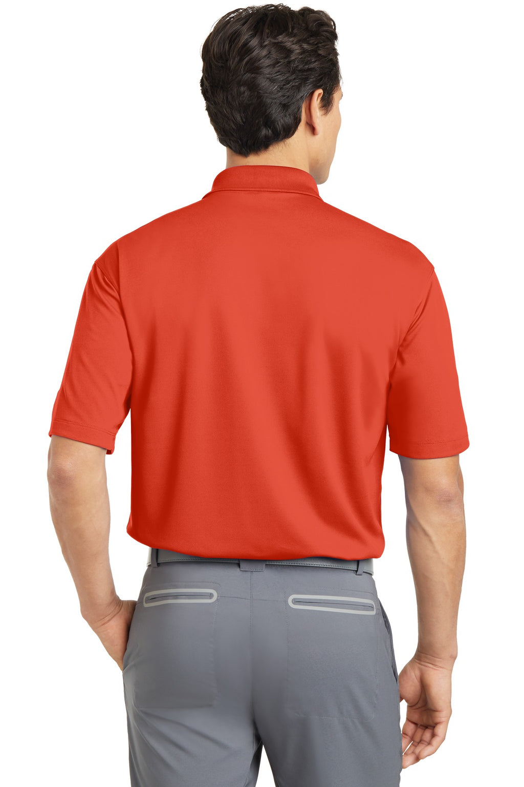 DISCONTINUED Nike Dri-FIT Micro Pique Polo. 363807 - Team Orange - back