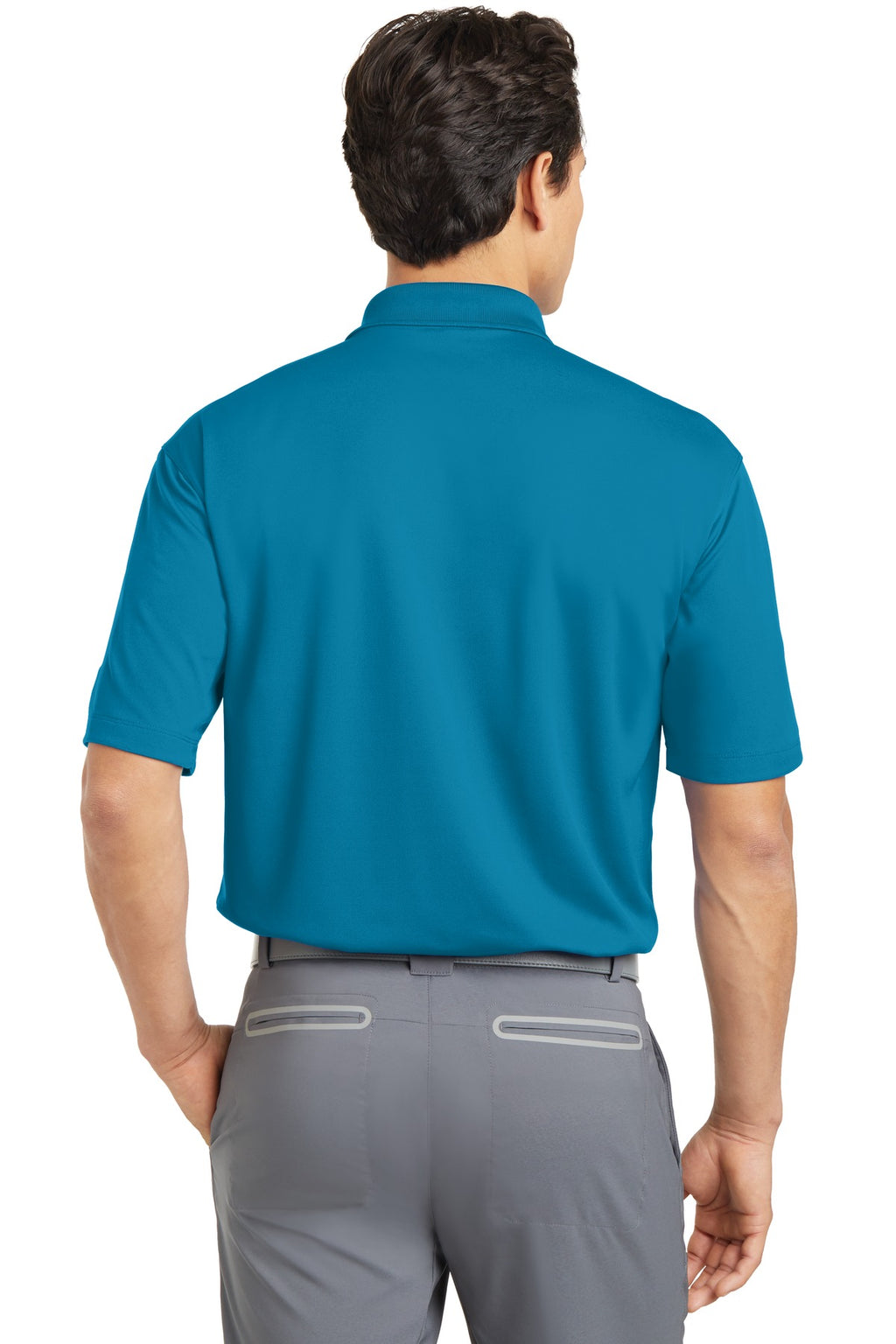 DISCONTINUED Nike Dri-FIT Micro Pique Polo. 363807 - Tidal Blue - back