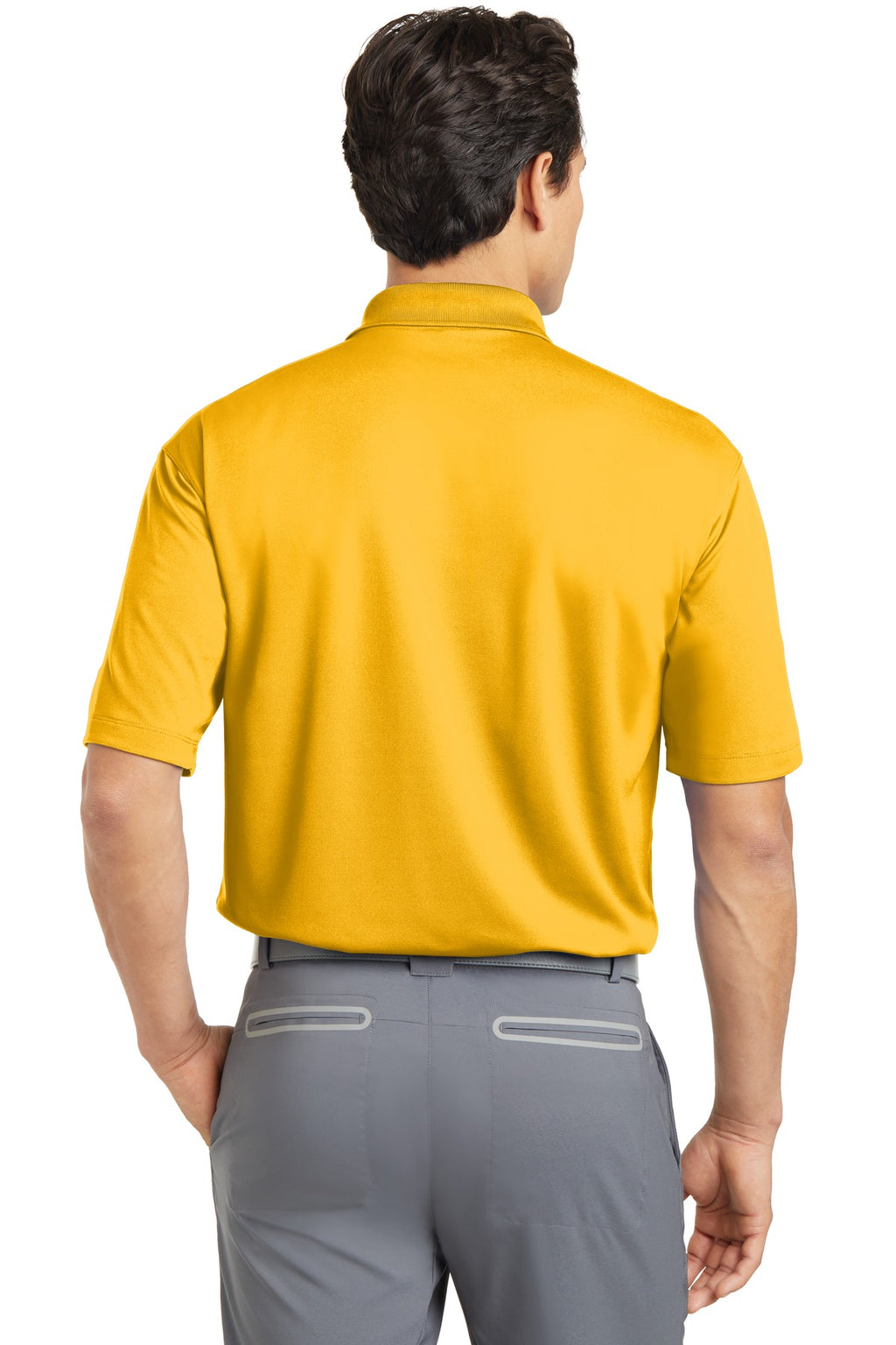 DISCONTINUED Nike Dri-FIT Micro Pique Polo. 363807 - University Gold - back