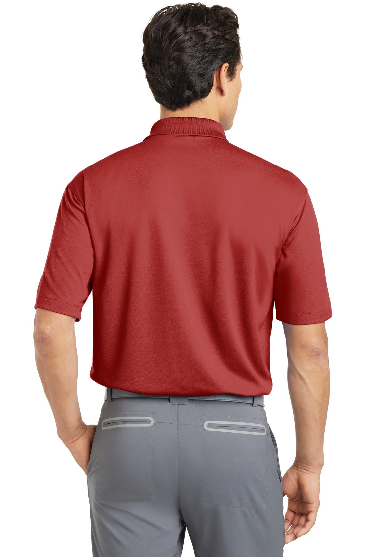 DISCONTINUED Nike Dri-FIT Micro Pique Polo. 363807 - Varsity Red - back