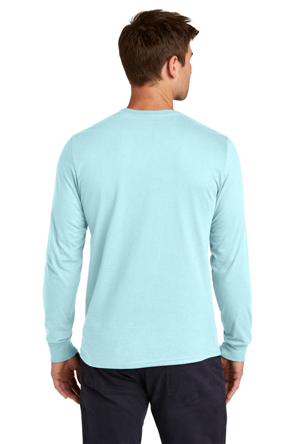 Jerzees Classics Unisex Cotton Long Sleeve T-Shirt 363L - Breezy Blue - back