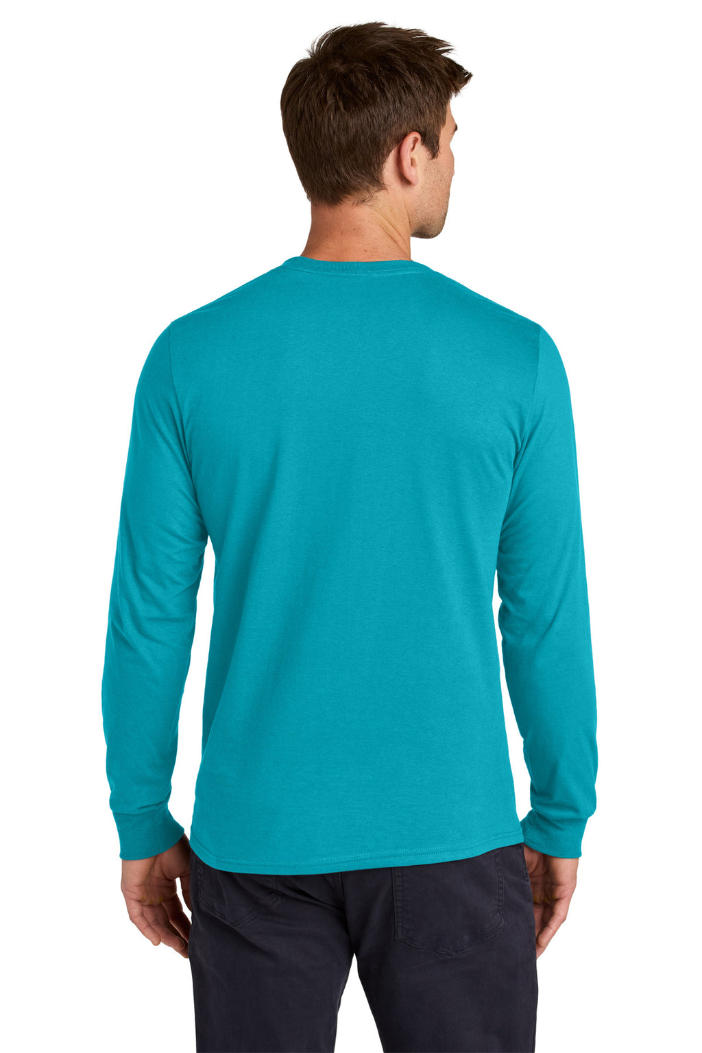 Jerzees Classics Unisex Cotton Long Sleeve T-Shirt 363L - California Blue - back