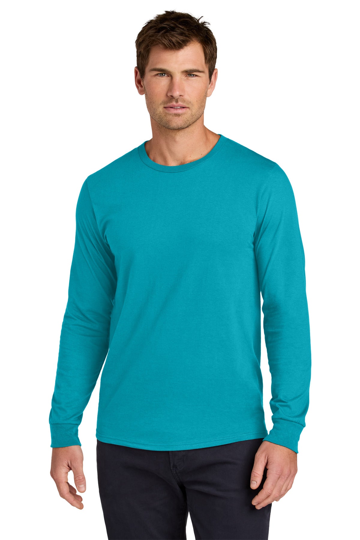 Jerzees Classics Unisex Cotton Long Sleeve T-Shirt 363L - California Blue - front