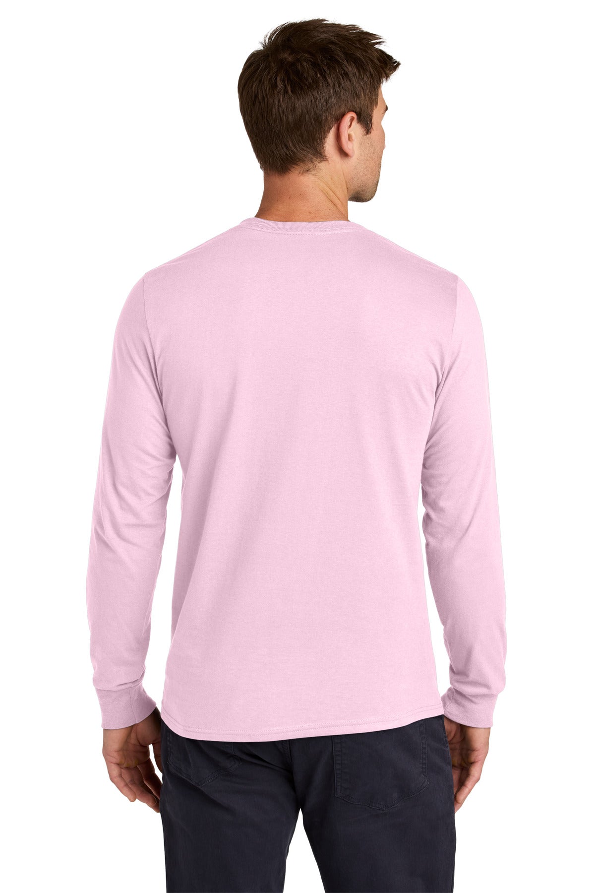 Jerzees Classics Unisex Cotton Long Sleeve T-Shirt 363L - Classic Pink - back