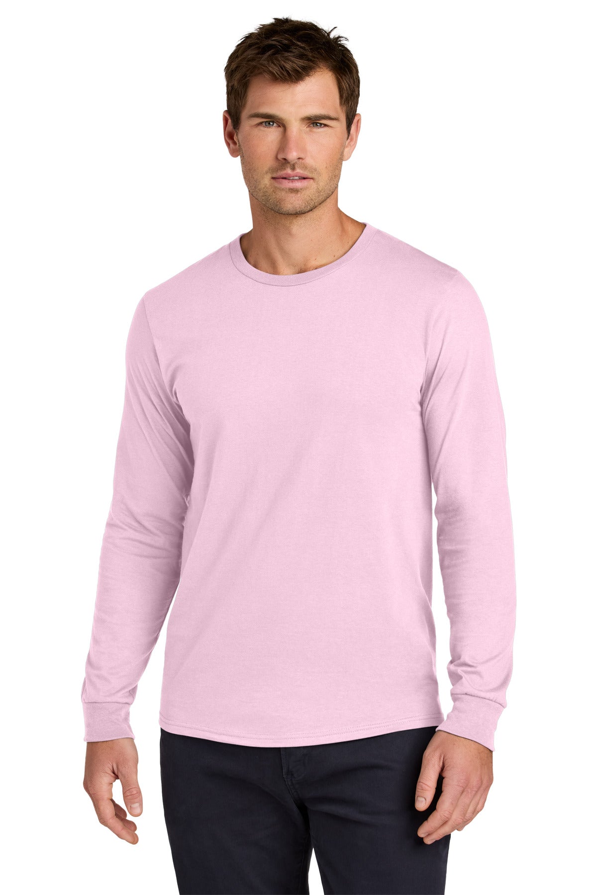 Jerzees Classics Unisex Cotton Long Sleeve T-Shirt 363L - Classic Pink - front