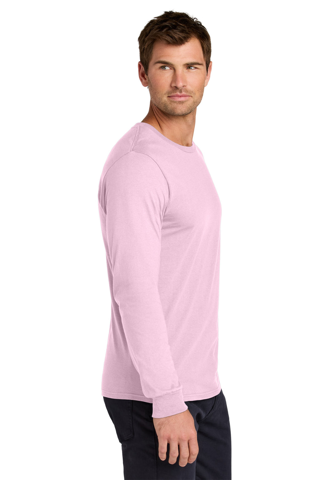 Jerzees Classics Unisex Cotton Long Sleeve T-Shirt 363L - Classic Pink - side