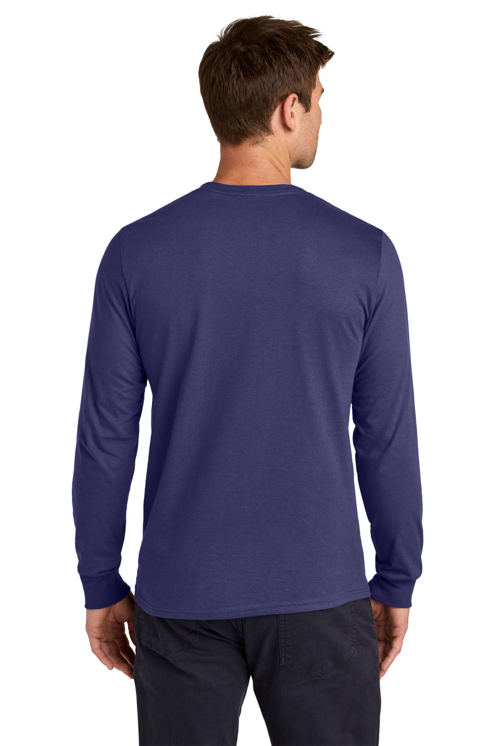 Jerzees Classics Unisex Cotton Long Sleeve T-Shirt 363L - Deep Purple - back