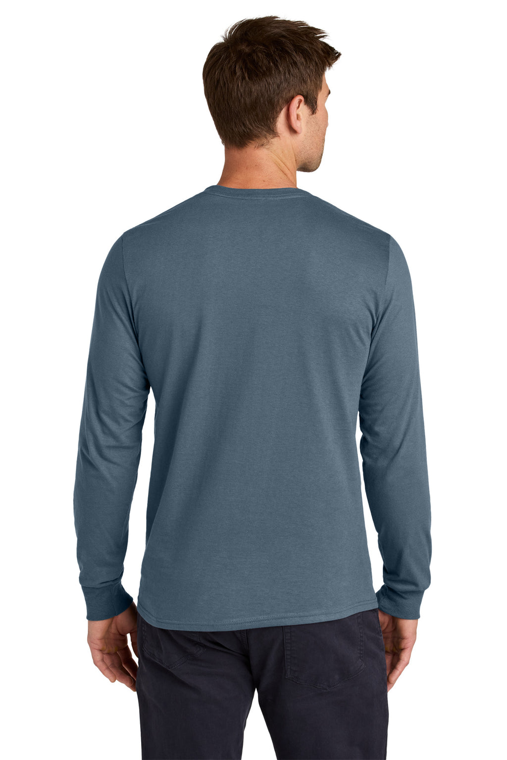 Jerzees Classics Unisex Cotton Long Sleeve T-Shirt 363L - Denim - back