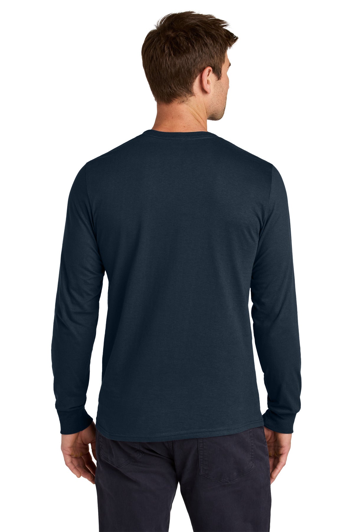 Jerzees Classics Unisex Cotton Long Sleeve T-Shirt 363L - J. Navy - back