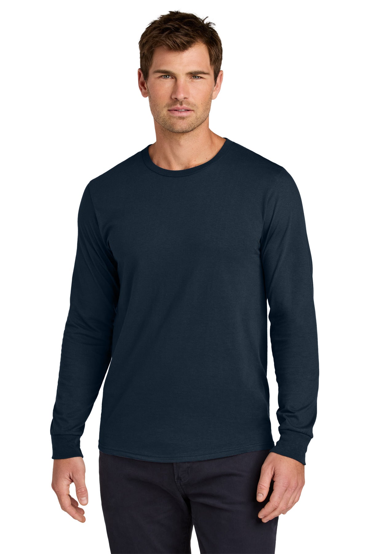 Jerzees Classics Unisex Cotton Long Sleeve T-Shirt 363L - J. Navy - front