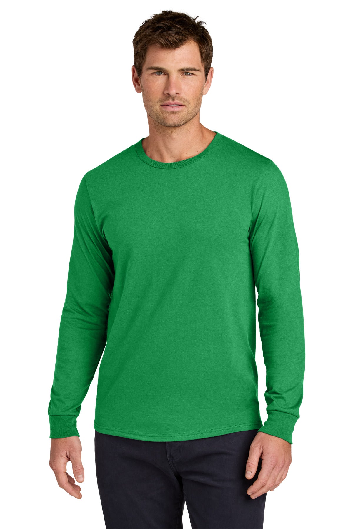 Jerzees Classics Unisex Cotton Long Sleeve T-Shirt 363L - Kelly - front