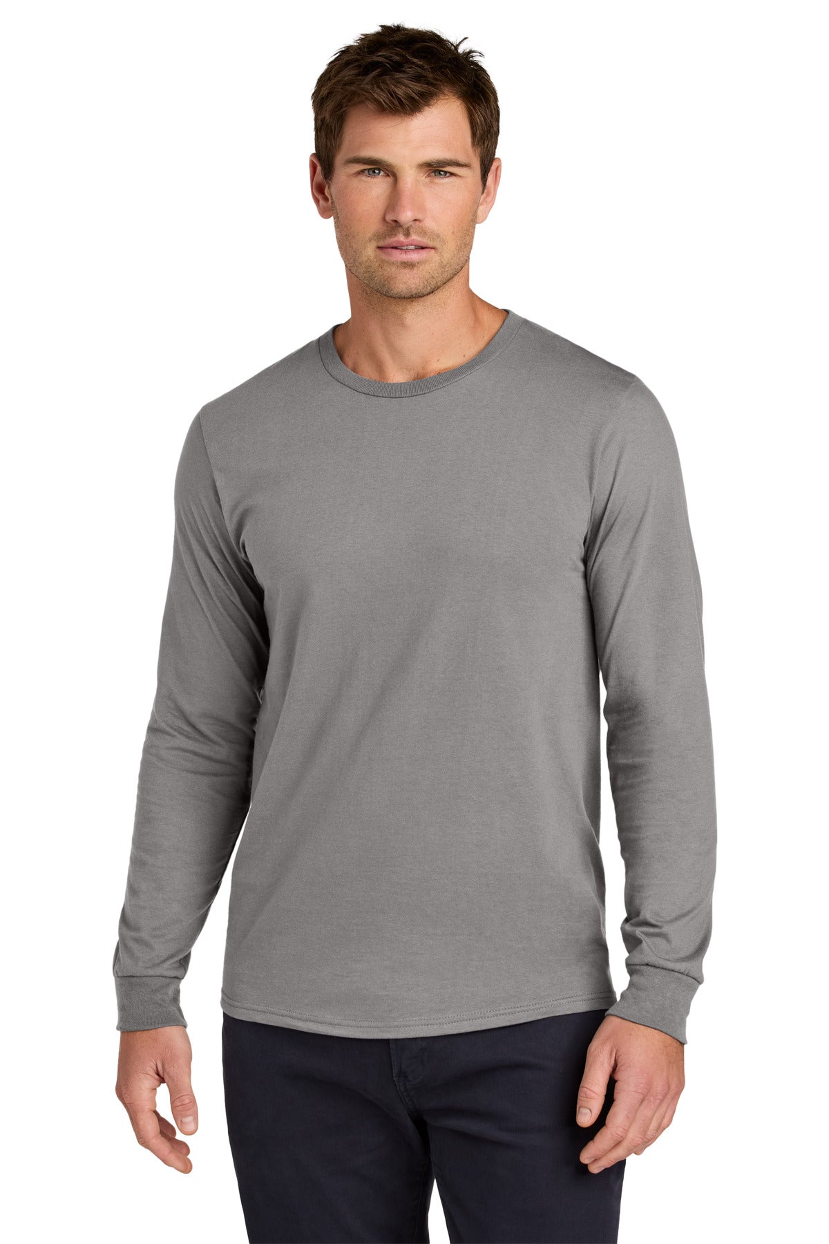 Jerzees Classics Unisex Cotton Long Sleeve T-Shirt 363L - Rock - front