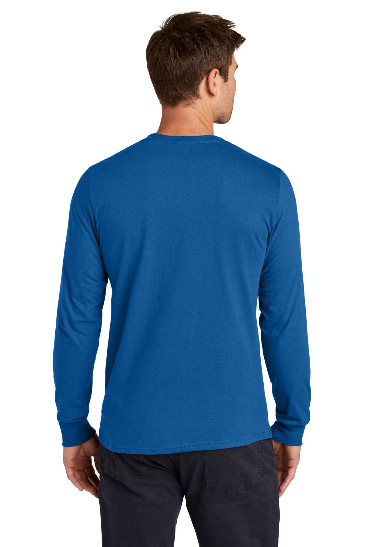 Jerzees Classics Unisex Cotton Long Sleeve T-Shirt 363L - Royal - back