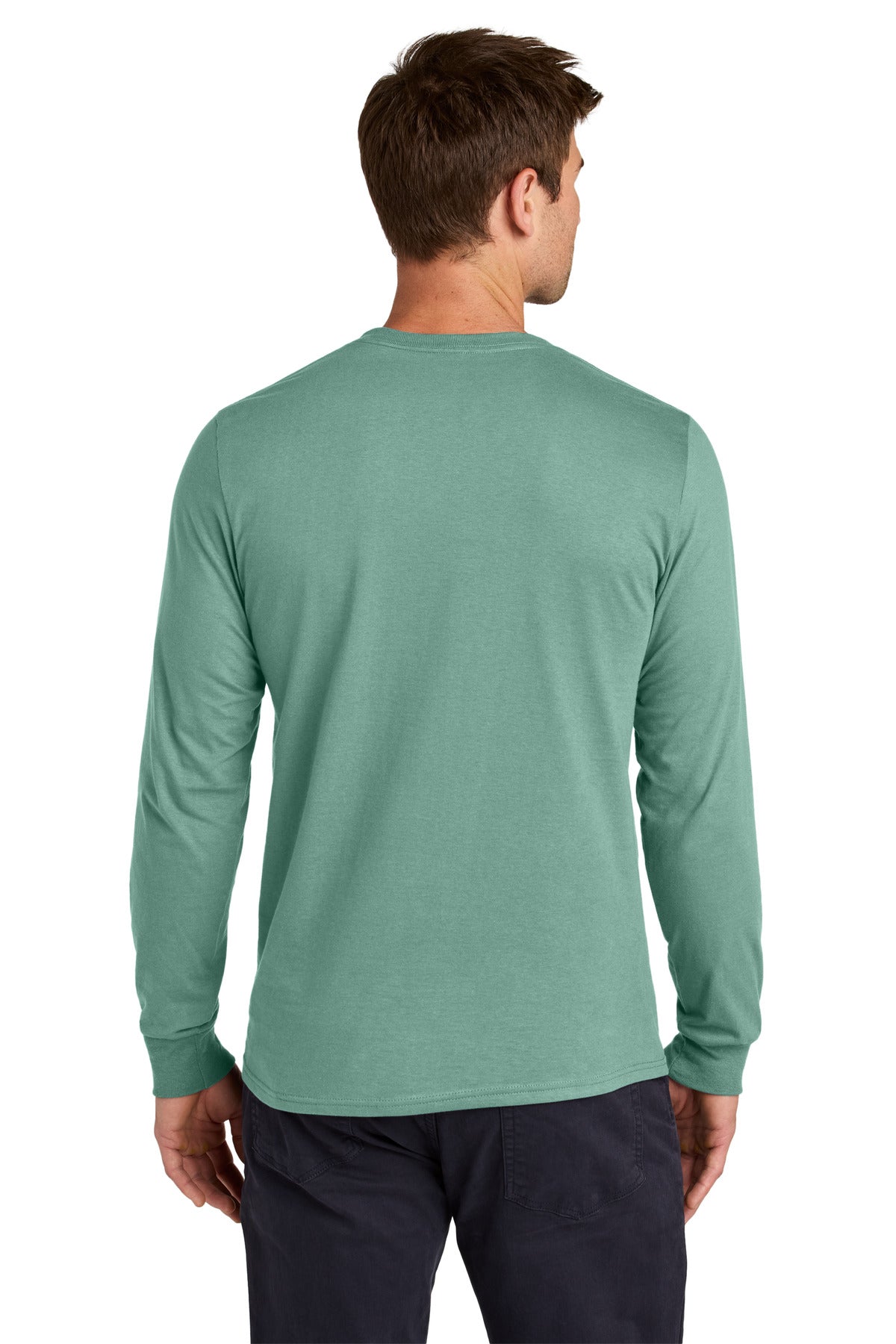 Jerzees Classics Unisex Cotton Long Sleeve T-Shirt 363L - Sage - back