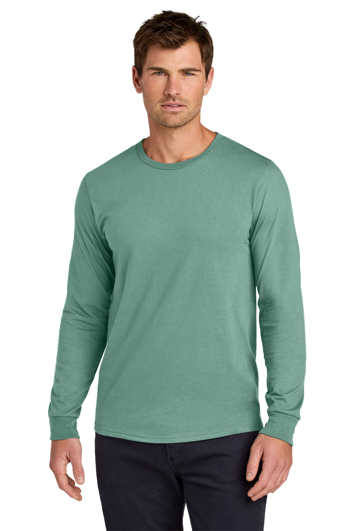 Jerzees Classics Unisex Cotton Long Sleeve T-Shirt 363L - Sage - front