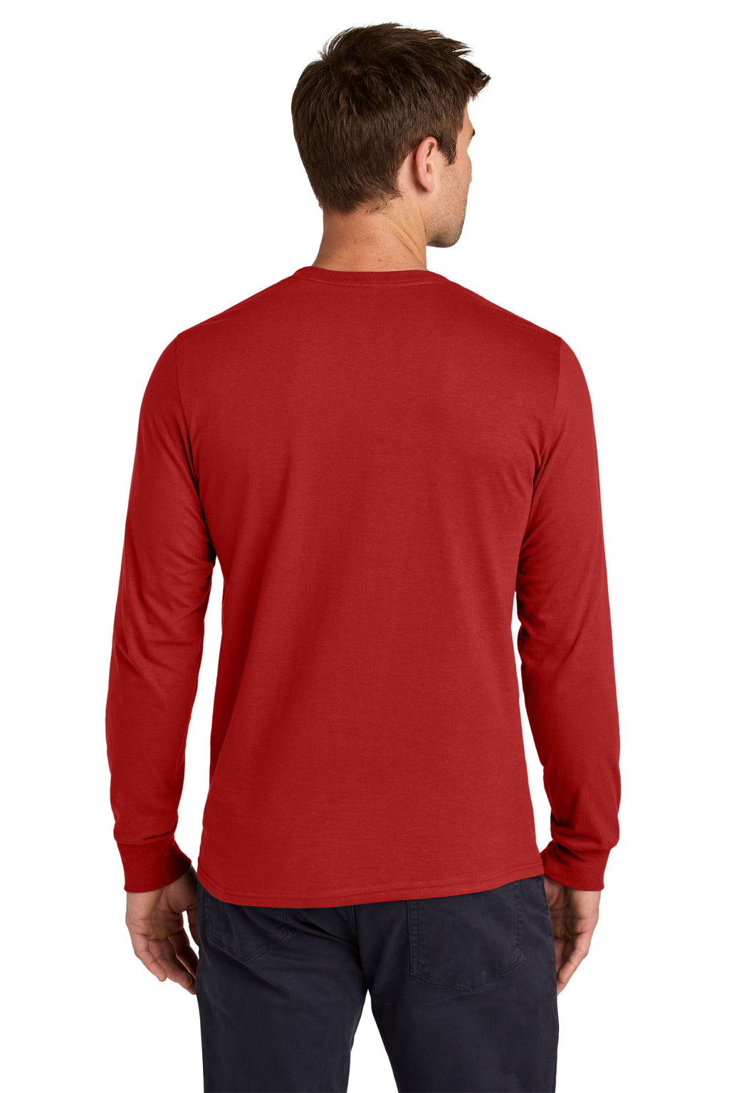 Jerzees Classics Unisex Cotton Long Sleeve T-Shirt 363L - True Red - back