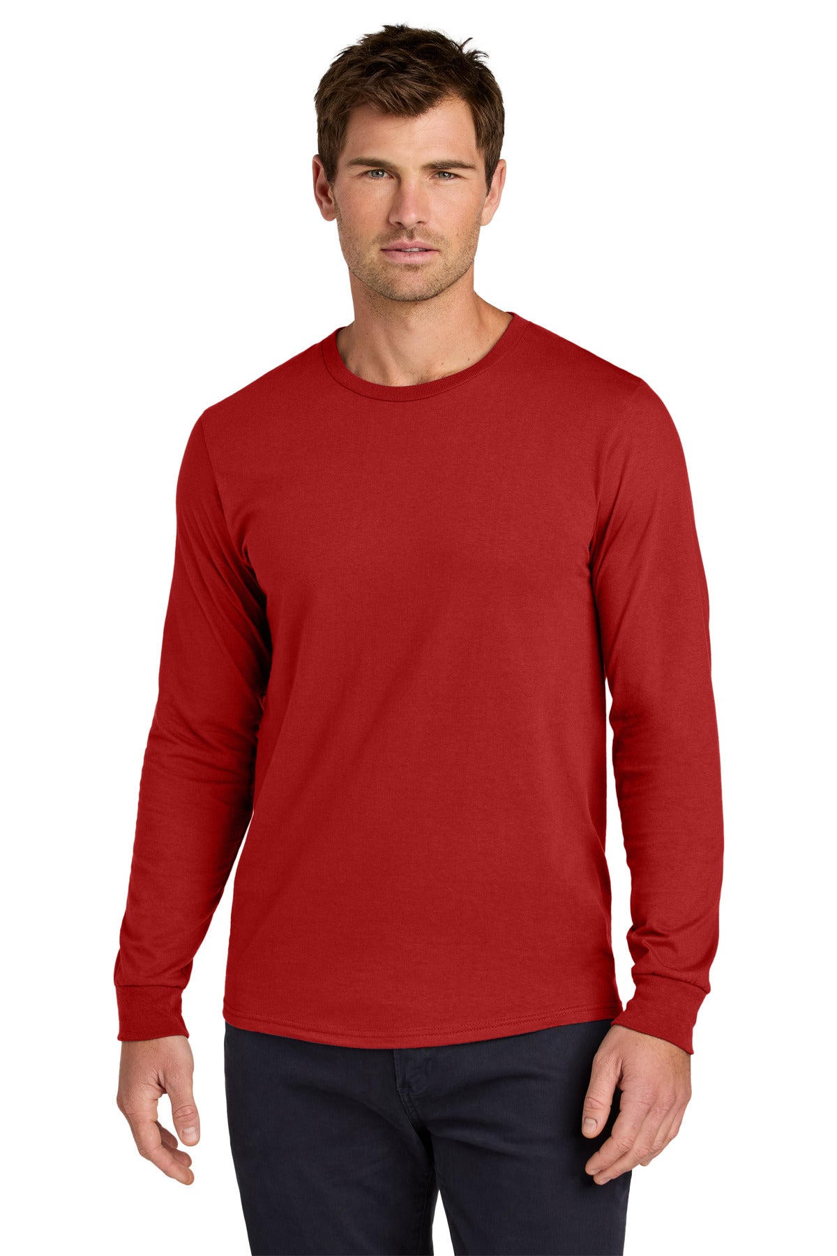 Jerzees Classics Unisex Cotton Long Sleeve T-Shirt 363L - True Red - front