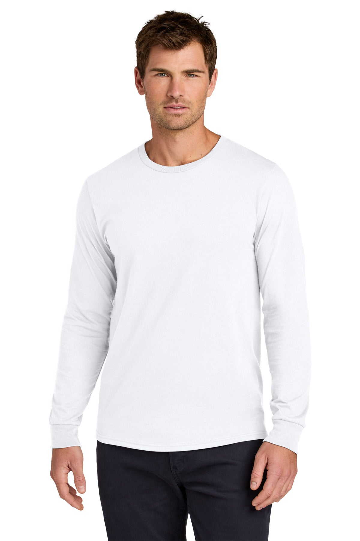 Jerzees Classics Unisex Cotton Long Sleeve T-Shirt 363L - White - front