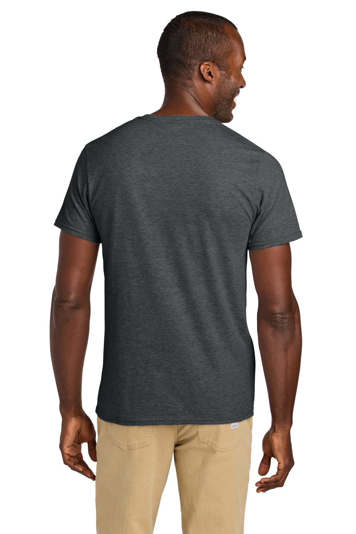 Jerzees Classics Unisex Cotton T-Shirt 363M - Black Heather - back