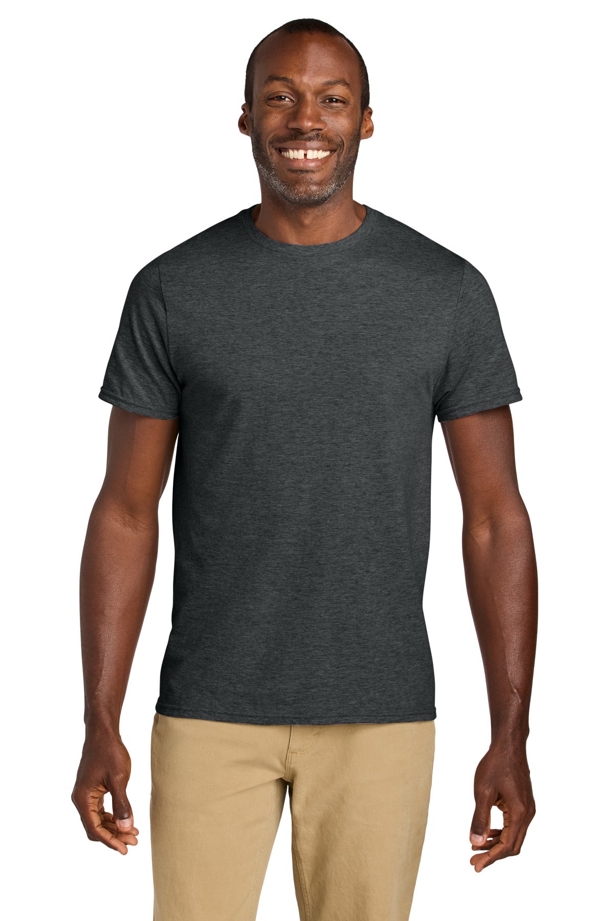 Jerzees Classics Unisex Cotton T-Shirt 363M - Black Heather - front