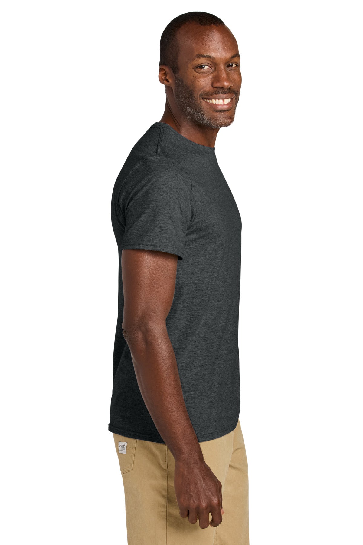 Jerzees Classics Unisex Cotton T-Shirt 363M - Black Heather - side