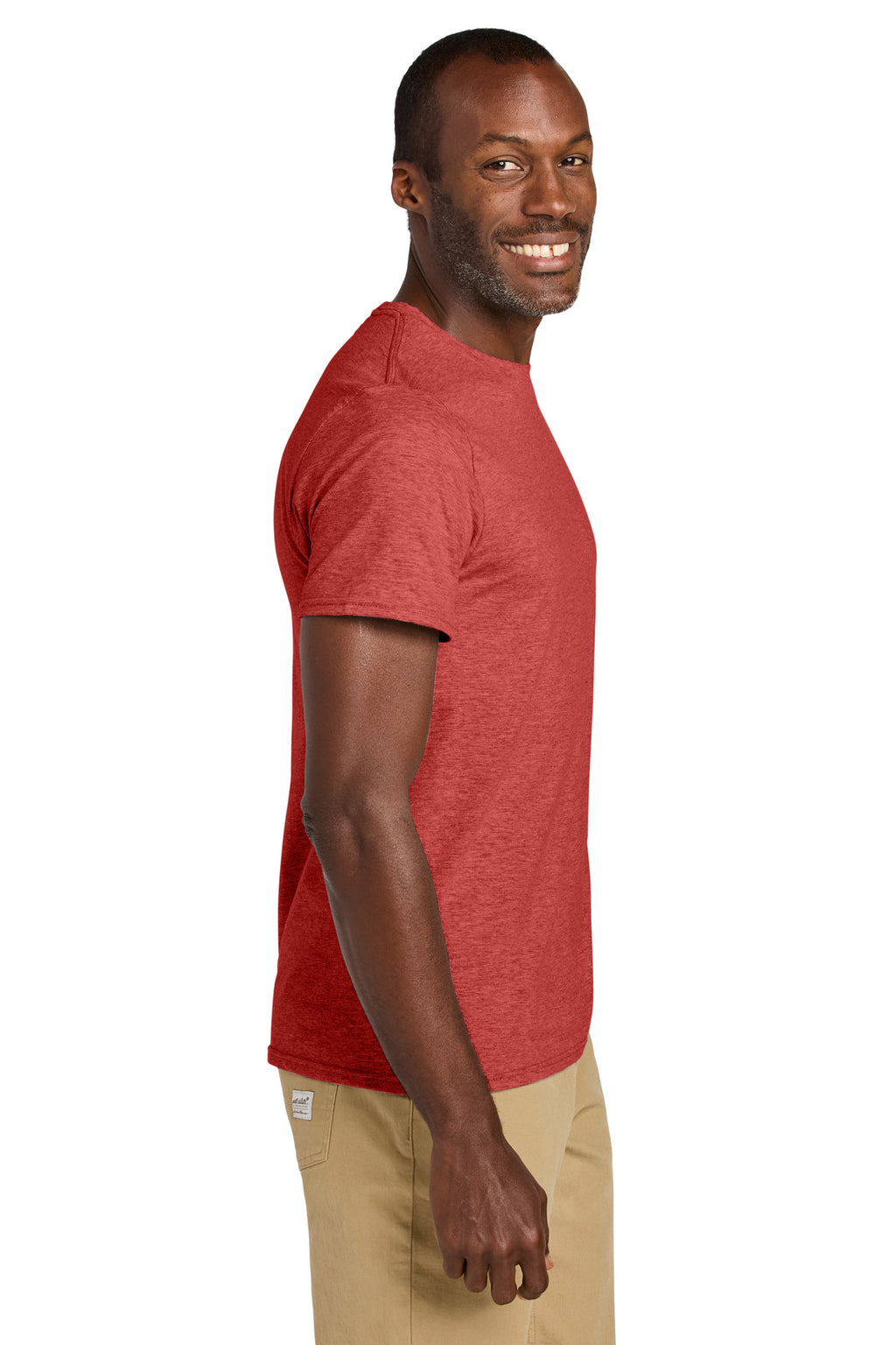 Jerzees Classics Unisex Cotton T-Shirt 363M - Fiery Red Heather - side