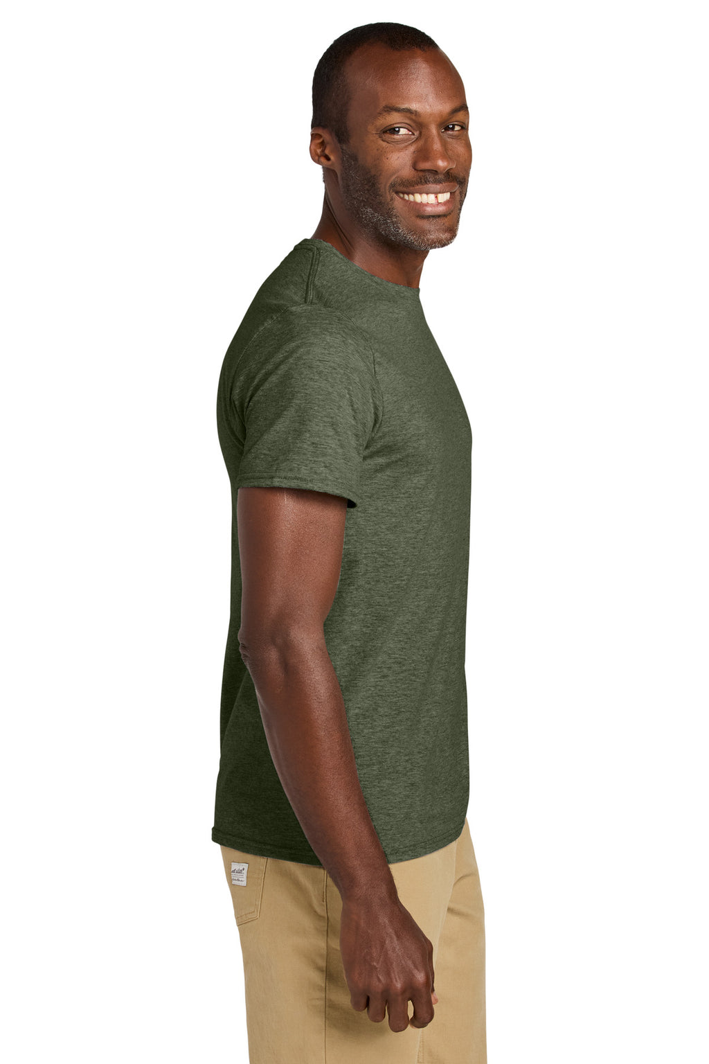 Jerzees Classics Unisex Cotton T-Shirt 363M - Military Green Heather - side
