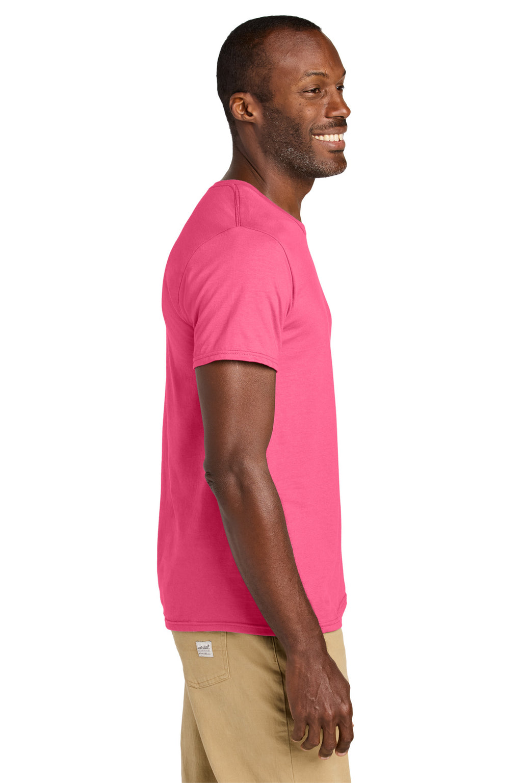 Jerzees Classics Unisex Cotton T-Shirt 363M - Neon Pink - side