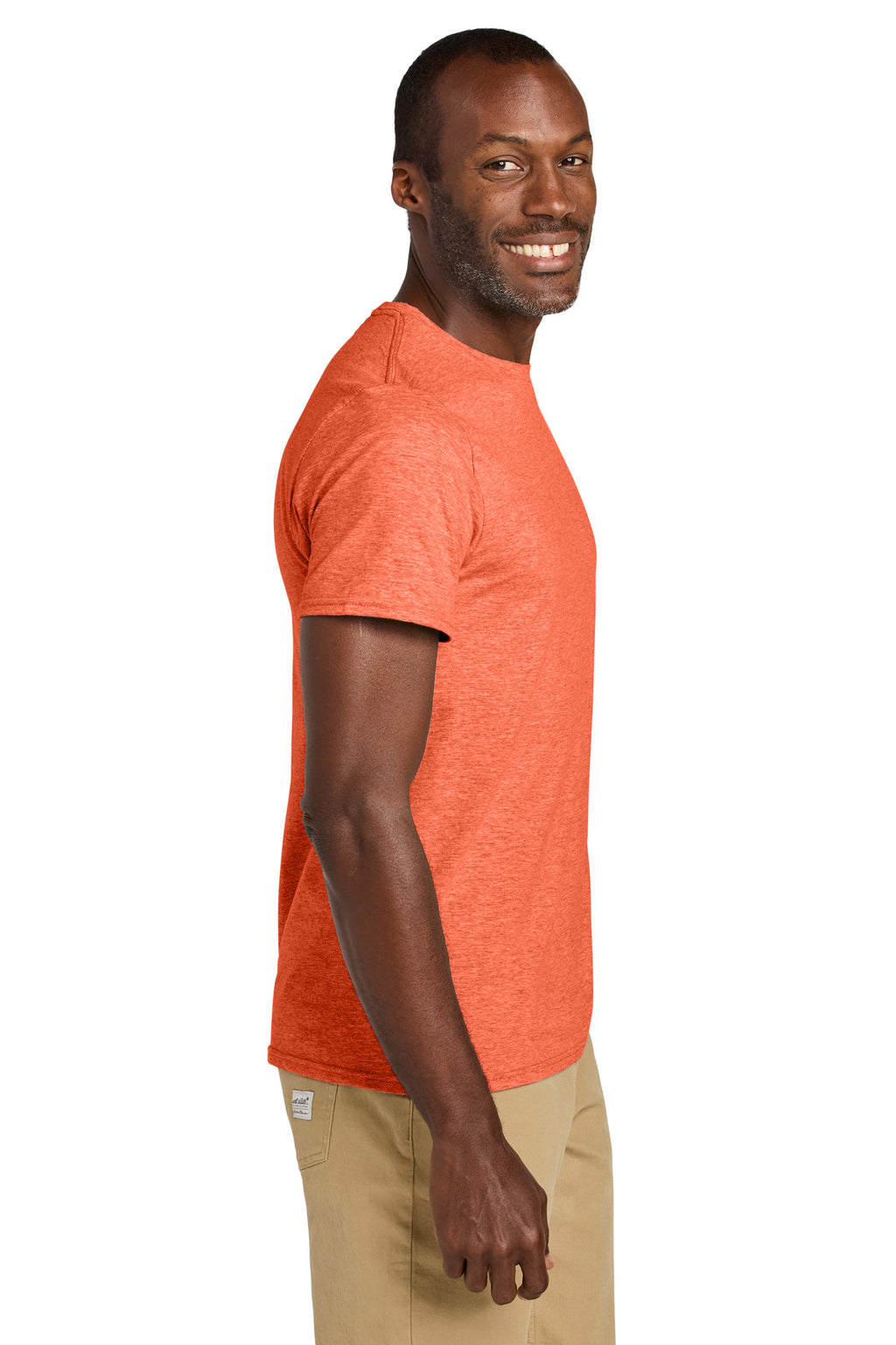Jerzees Classics Unisex Cotton T-Shirt 363M - Retro Heather Coral - side