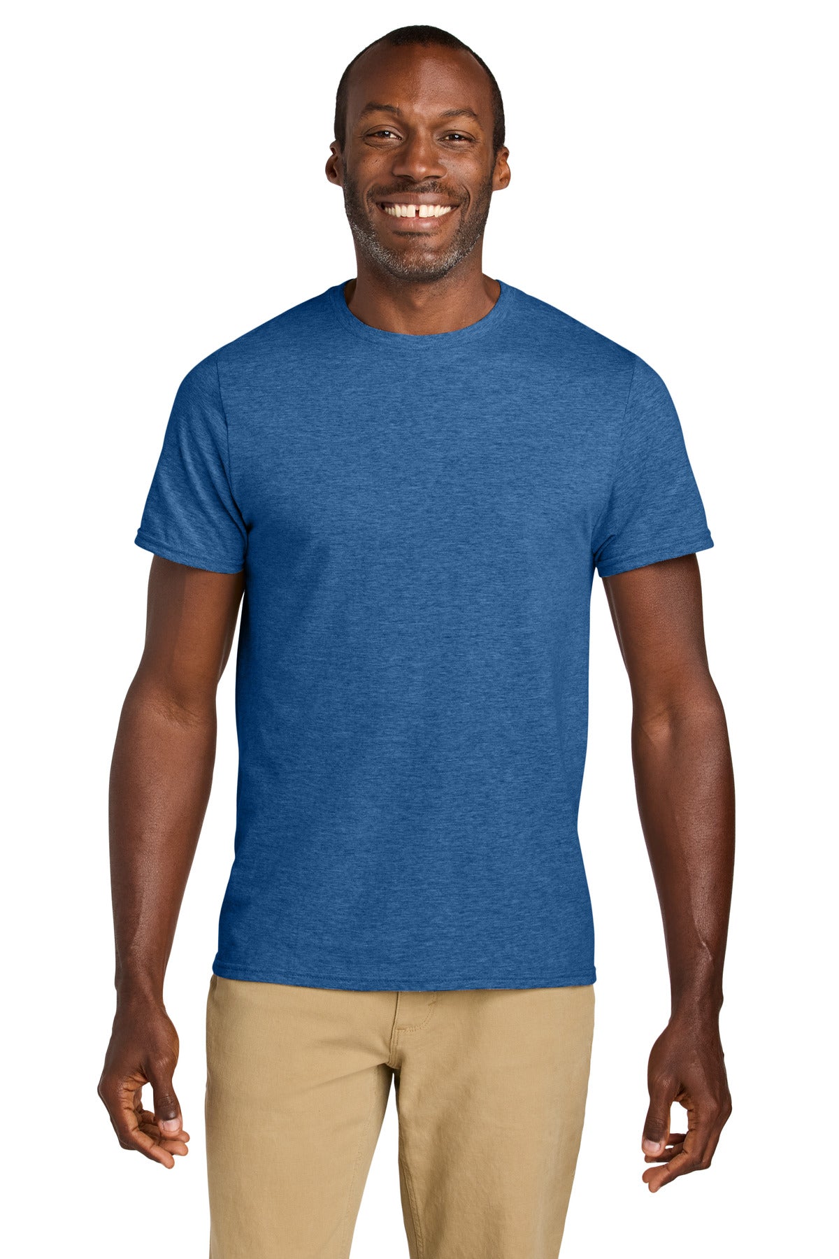 Jerzees Classics Unisex Cotton T-Shirt 363M - Retro Heather Royal - front