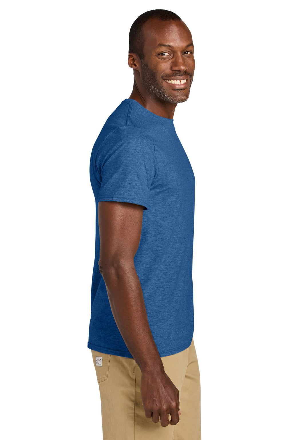 Jerzees Classics Unisex Cotton T-Shirt 363M - Retro Heather Royal - side