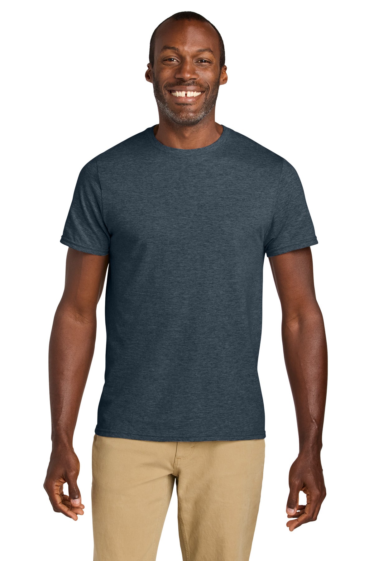 Jerzees Classics Unisex Cotton T-Shirt 363M - Vintage Heather Navy - front