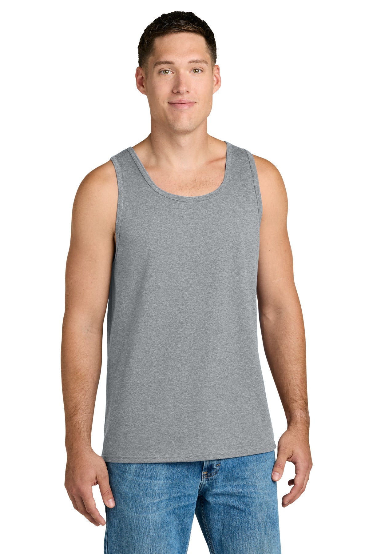 Jerzees Classics Unisex Cotton Tank 363TK - Athletic Heather - front