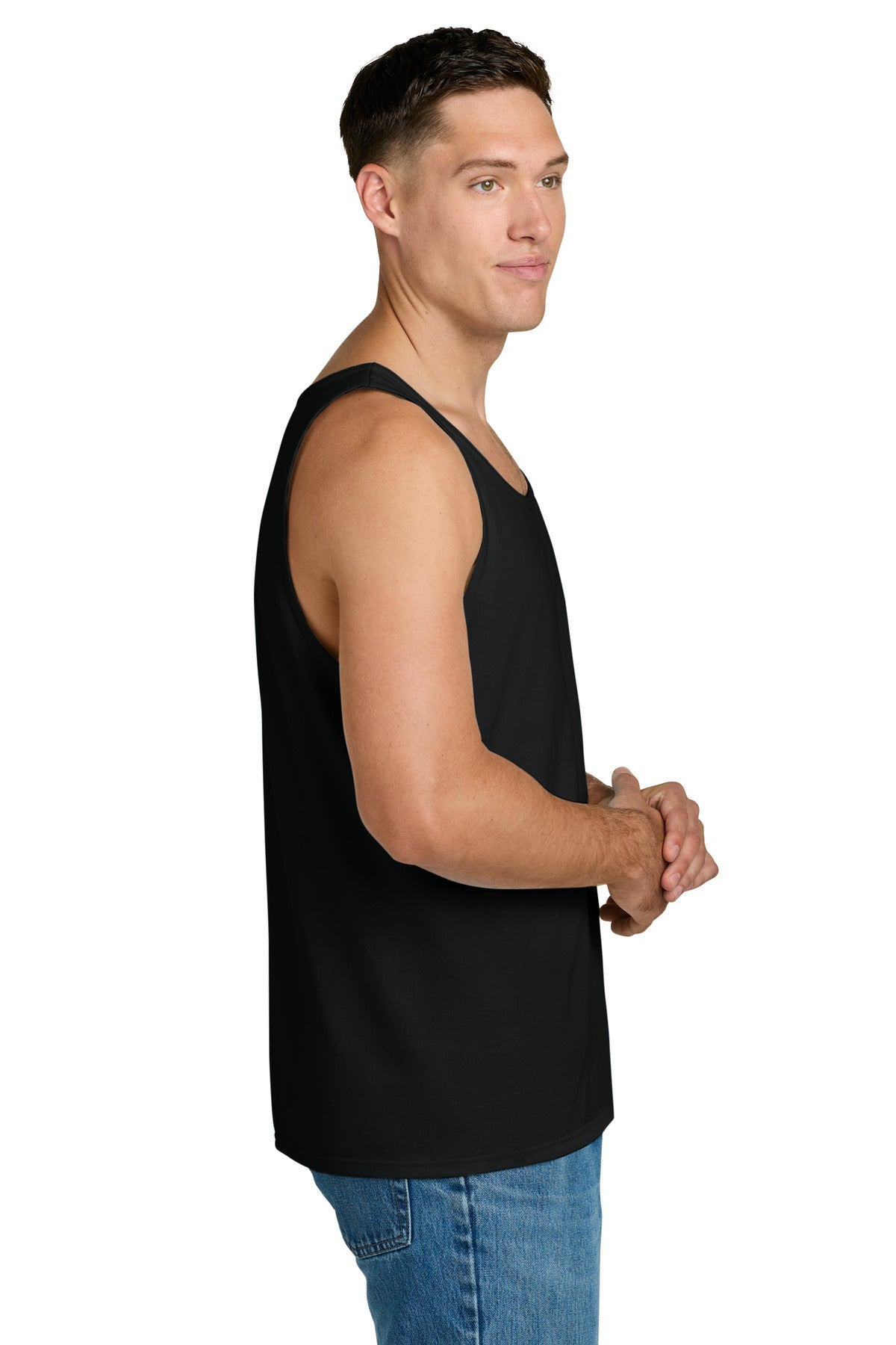 Jerzees Classics Unisex Cotton Tank 363TK - Black Ink - side