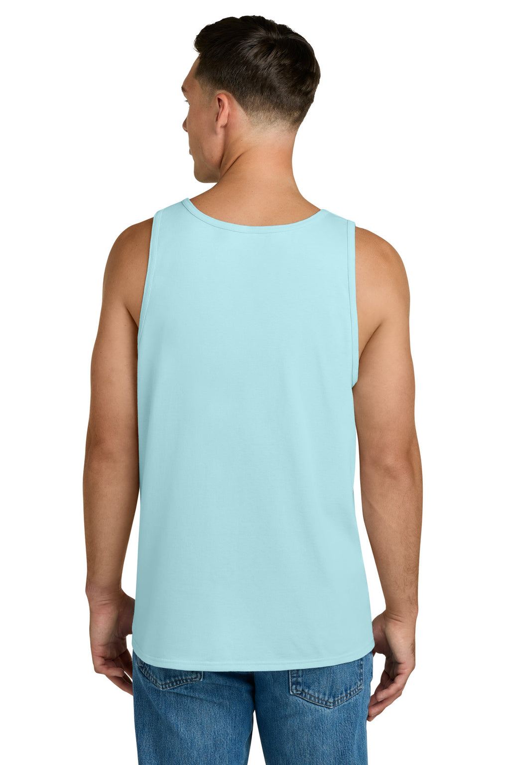 Jerzees Classics Unisex Cotton Tank 363TK - Breezy Blue - back