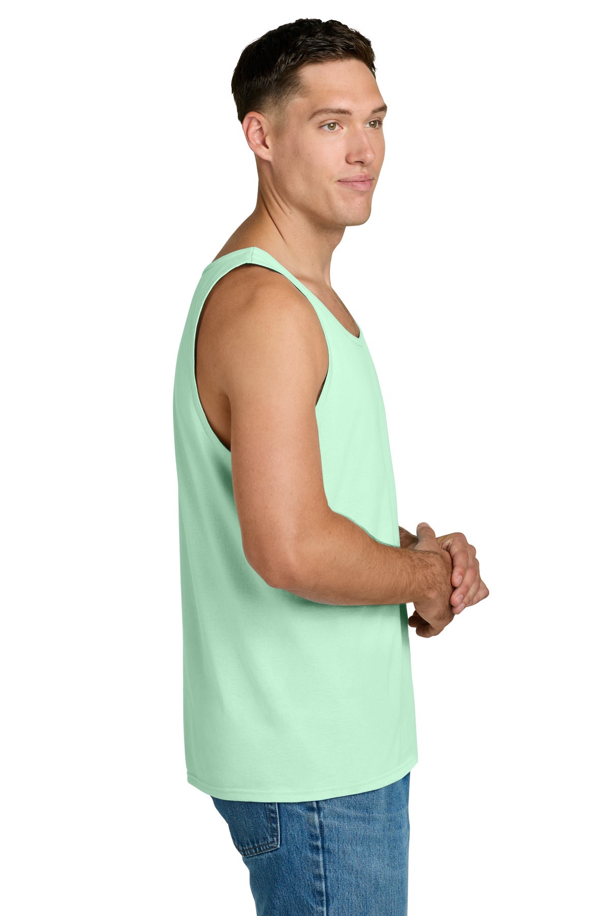 Jerzees Classics Unisex Cotton Tank 363TK - Mint To Be - side