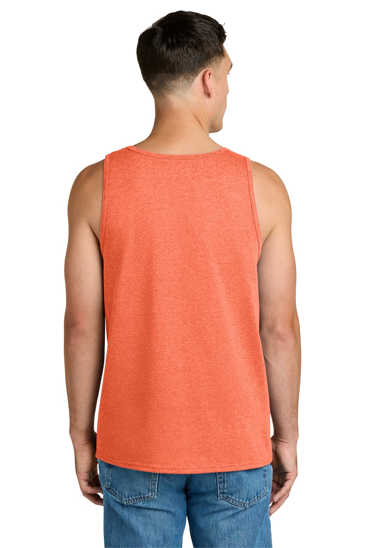 Jerzees Classics Unisex Cotton Tank 363TK - Retro Heather Coral - back