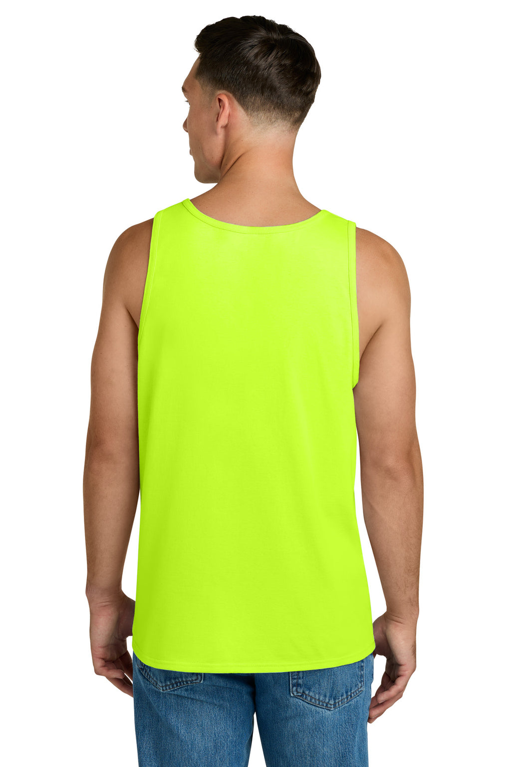 Jerzees Classics Unisex Cotton Tank 363TK - Safety Green - back