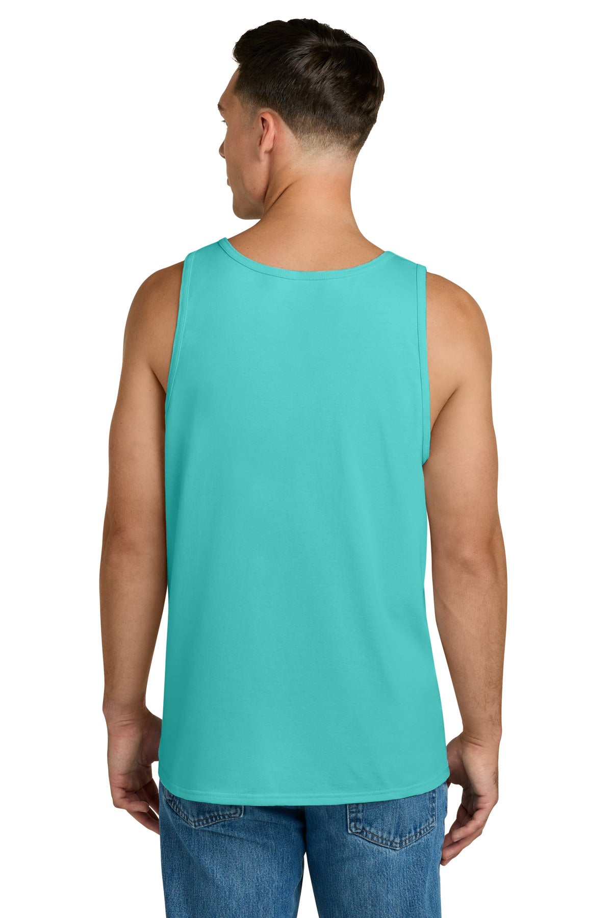 Jerzees Classics Unisex Cotton Tank 363TK - Scuba Blue - back