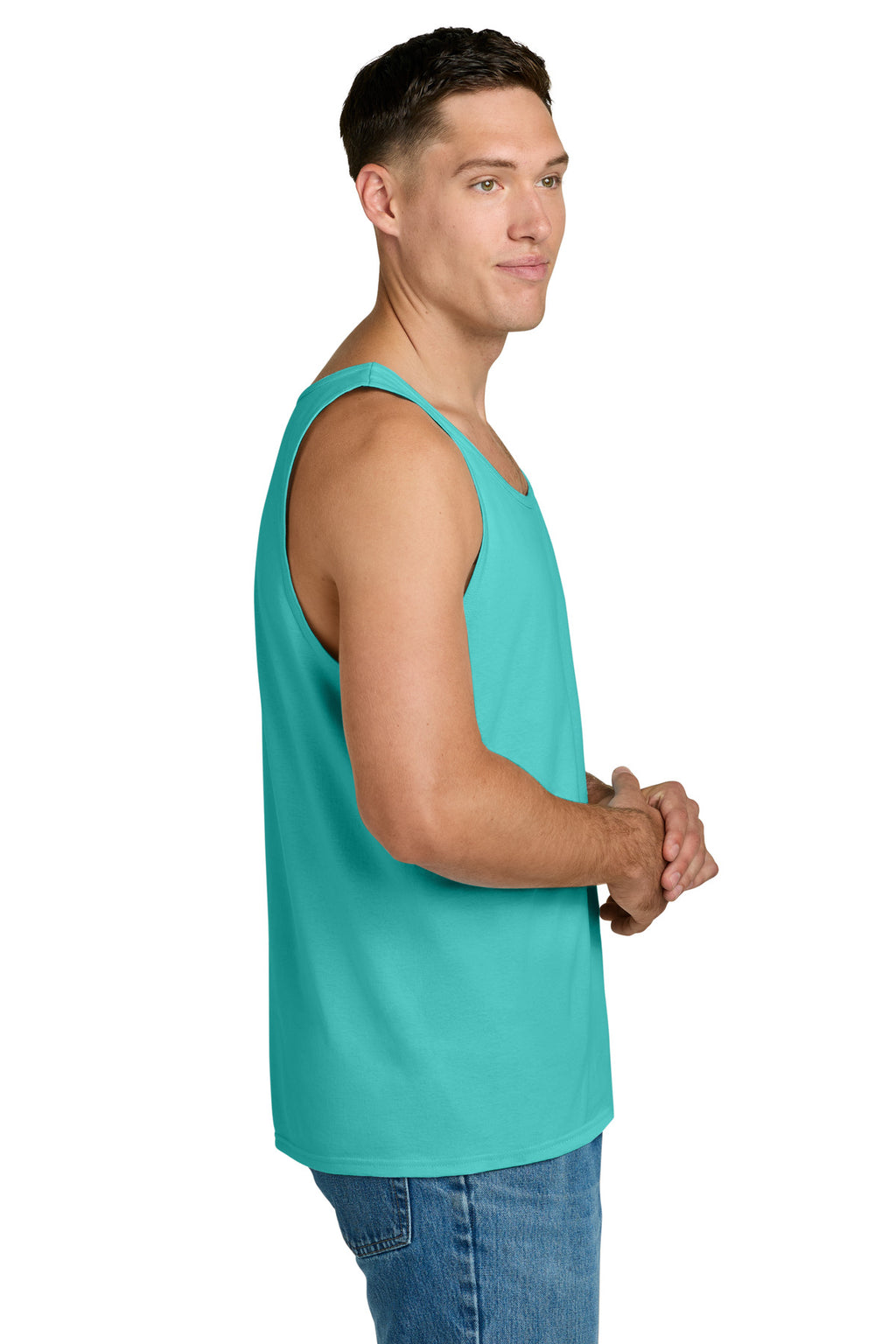 Jerzees Classics Unisex Cotton Tank 363TK - Scuba Blue - side