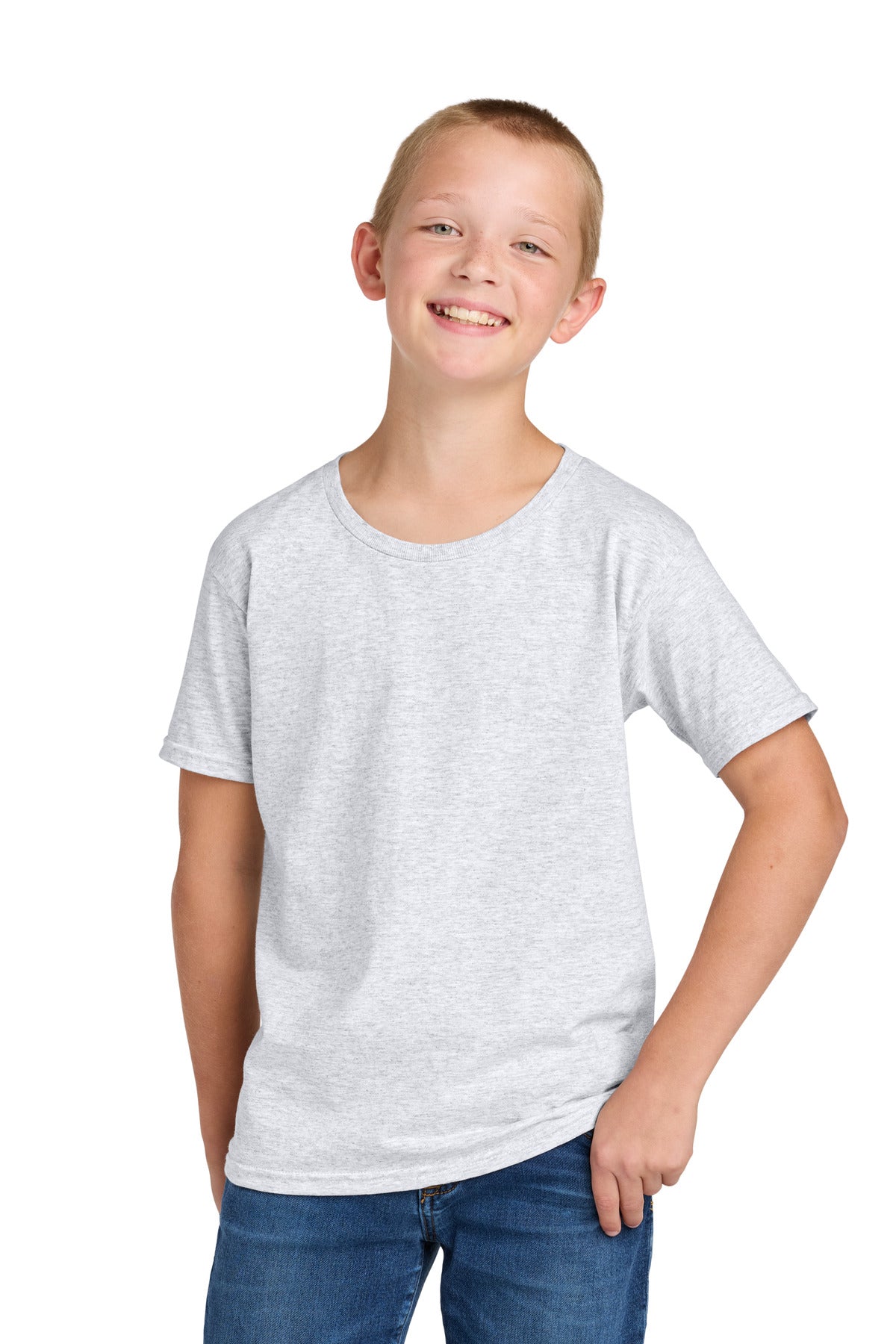 Jerzees Classics Youth Cotton T-Shirt 363Y - Ash - front