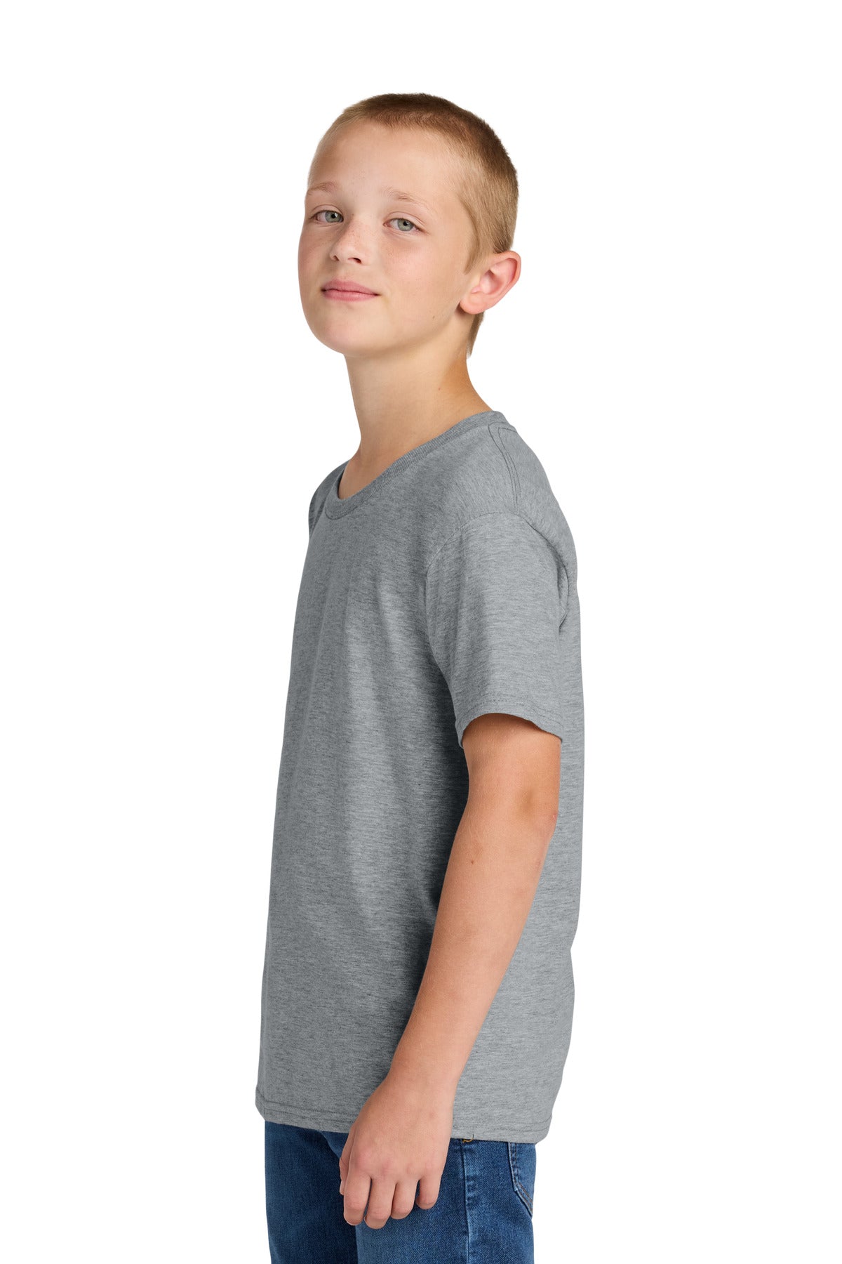Jerzees Classics Youth Cotton T-Shirt 363Y - Athletic Heather - side