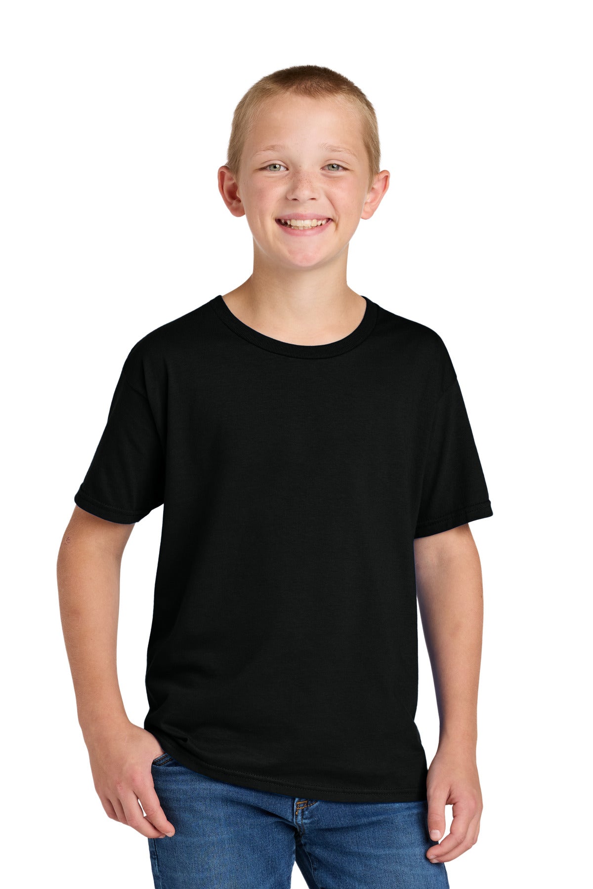 Jerzees Classics Youth Cotton T-Shirt 363Y - Black Ink - front