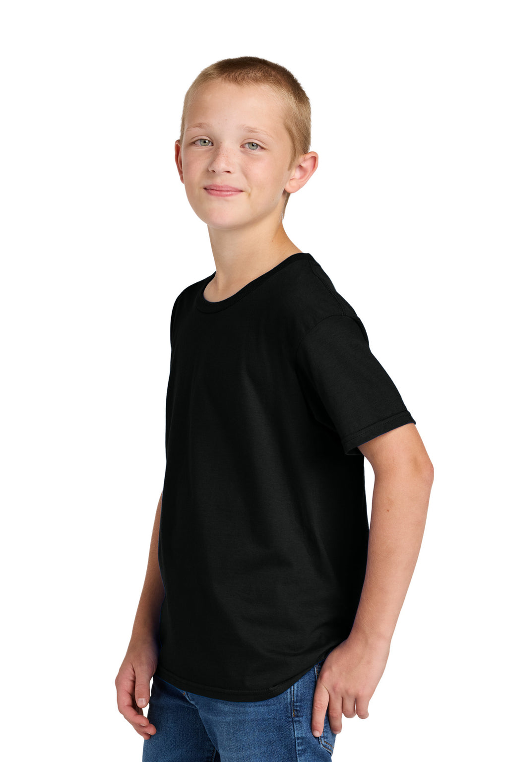 Jerzees Classics Youth Cotton T-Shirt 363Y - Black Ink - side