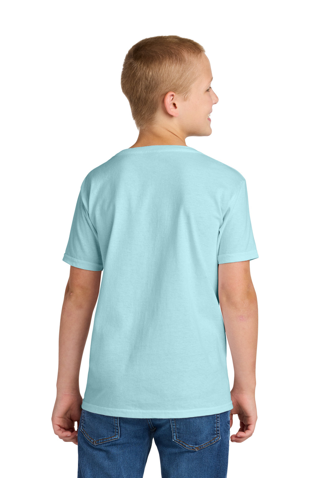 Jerzees Classics Youth Cotton T-Shirt 363Y - Breezy Blue - back