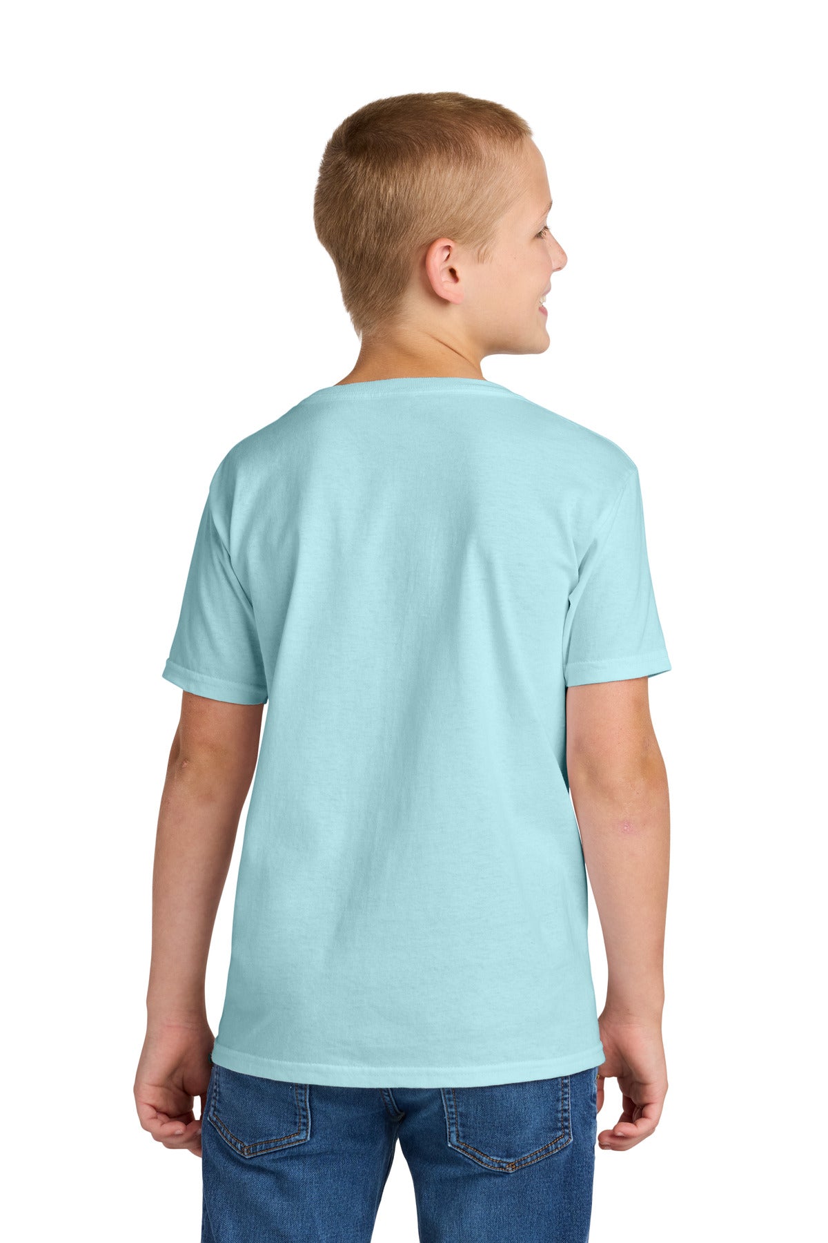 Jerzees Classics Youth Cotton T-Shirt 363Y - Breezy Blue - back