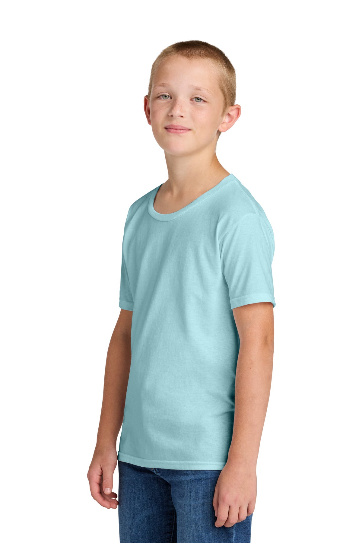 Jerzees Classics Youth Cotton T-Shirt 363Y - Breezy Blue - side