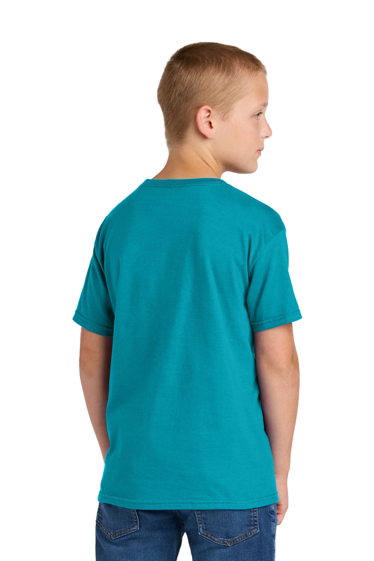 Jerzees Classics Youth Cotton T-Shirt 363Y - California Blue - back