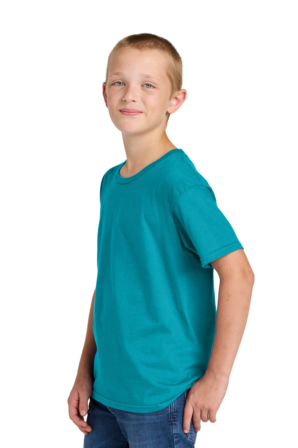 Jerzees Classics Youth Cotton T-Shirt 363Y - California Blue - side